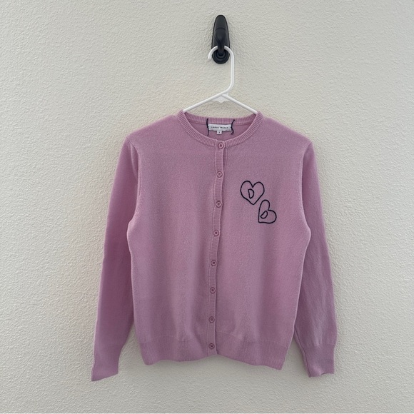 LINGUA FRANCA Cashmere Cardigan Quiet Luxury Minimalist Coquette Feminine S - Picture 1 of 8